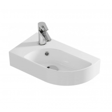 Раковина подвесная Церсанит Cameo 45 левая 63405 белая